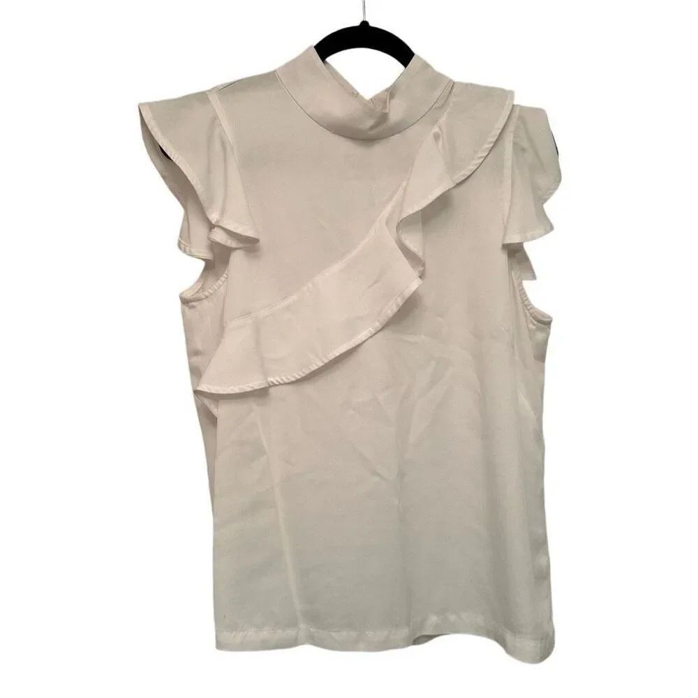 Philosophy button up back with ruffle sleeves blouse- size S